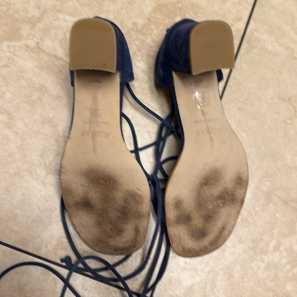 ALOHAS Dakota Blue Suede Sandals - Picture 6 of 6